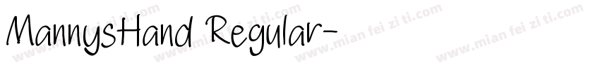 MannysHand Regular字体转换